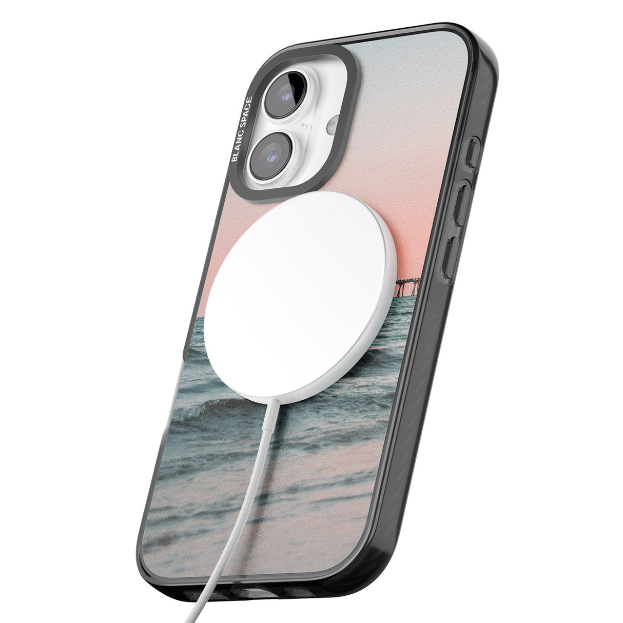 iPhone 16 Pro Max Beach Pier Photograph Black Impact Phone Case