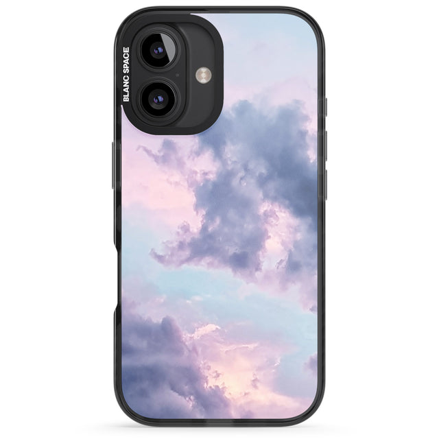 iPhone 16 Pro Max Purple Clouds Photograph Black Impact Phone Case