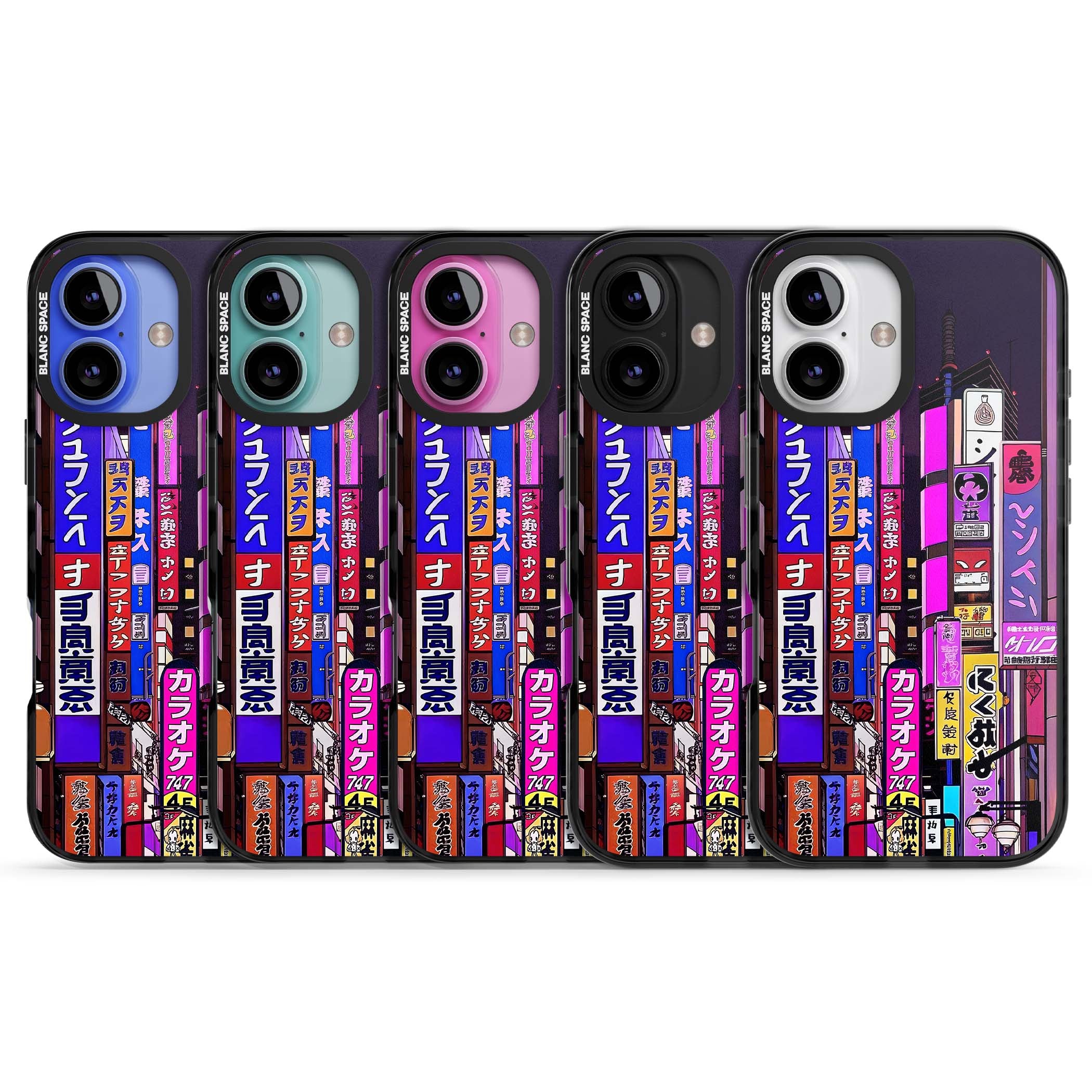 NEON NIGHT anime iPhone case | Black Impact Magsafe case for iPhone 16, iPhone 16 Plus