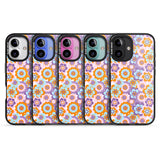 iPhone 16 Pro Max Flower Power Pattern Black Impact Phone Case