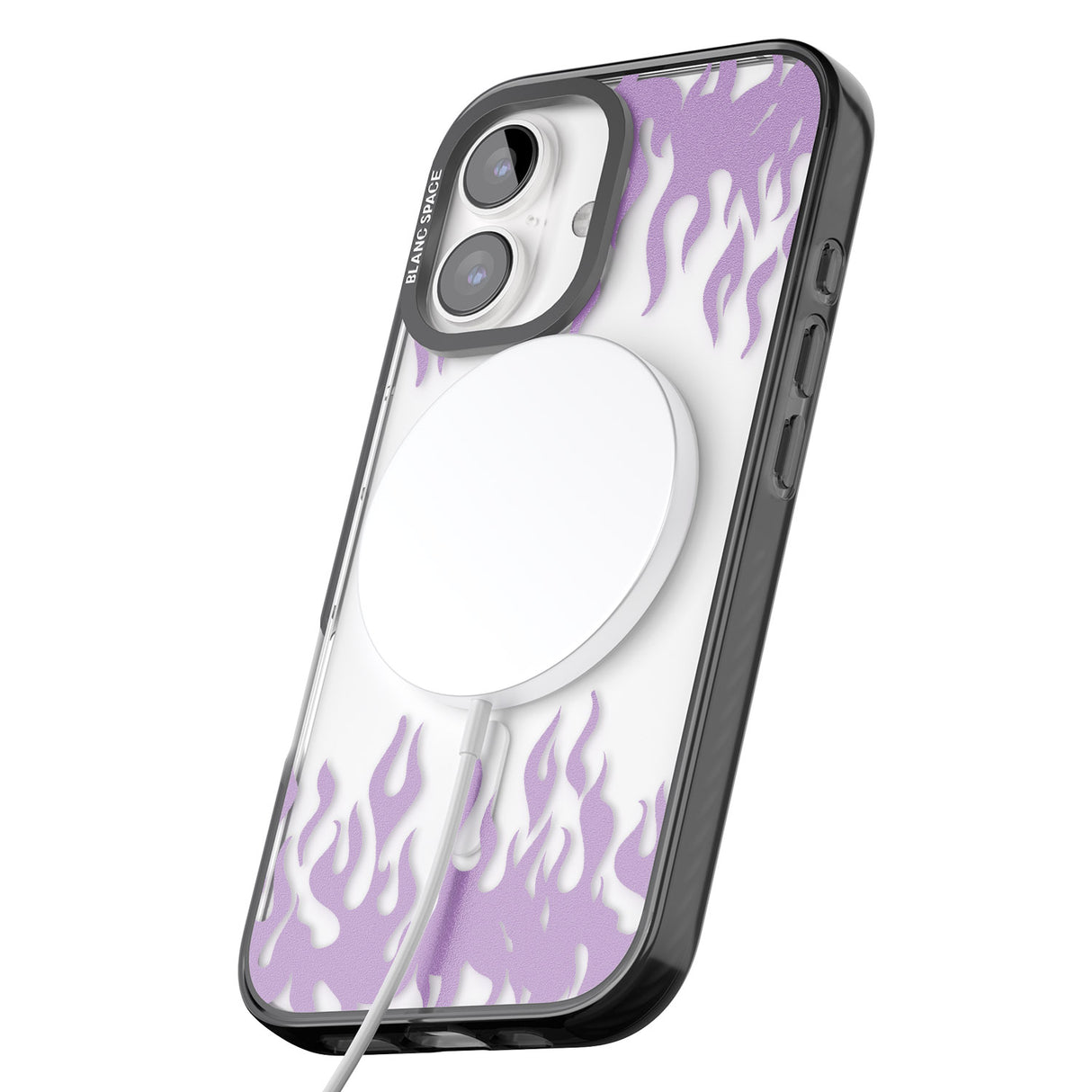 iPhone 16 Pro Max Cherries n' Flames Black Impact Phone Case