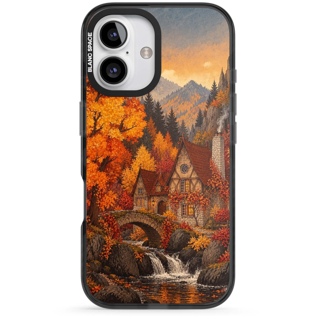 Auburn Cottage iPhone case | Black Impact Magsafe case for iPhone 16, iPhone 16 Plus