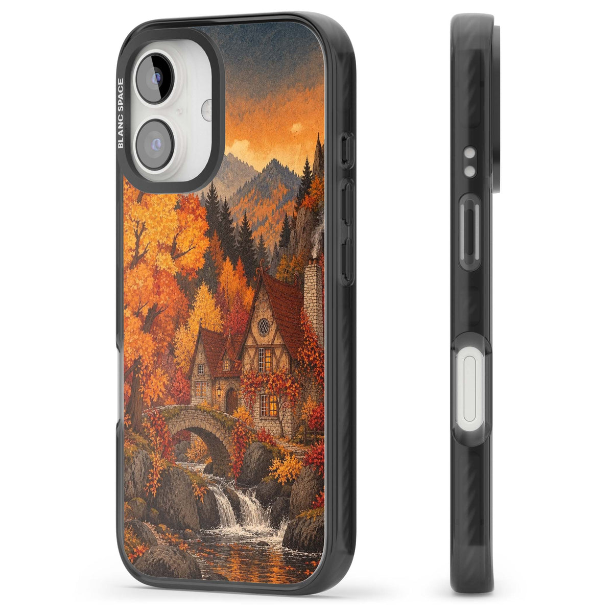 Auburn Cottage iPhone case | Black Impact Magsafe case for iPhone 16, iPhone 16 Plus