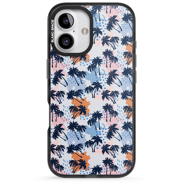 iPhone 16 Pro Max Summer Palm Trees Black Impact Phone Case