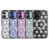 iPhone 16 Pro Max Panda Face Pattern Black Impact Phone Case