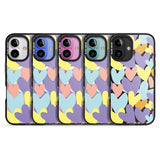 iPhone 16 Pro Max Pastel Hearts Black Impact Phone Case