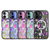 iPhone 16 Pro Max Black Magic Pattern Black Impact Phone Case