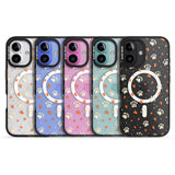 iPhone 16 Pro Max Paws & Hearts Pattern (Clear) Black Impact Phone Case