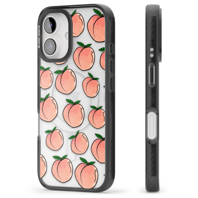 iPhone 16 Pro Max Life's a Peach Black Impact Phone Case