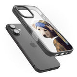 iPhone 16 Pro Max Doggo with a Pearl Earring Black Impact Phone Case