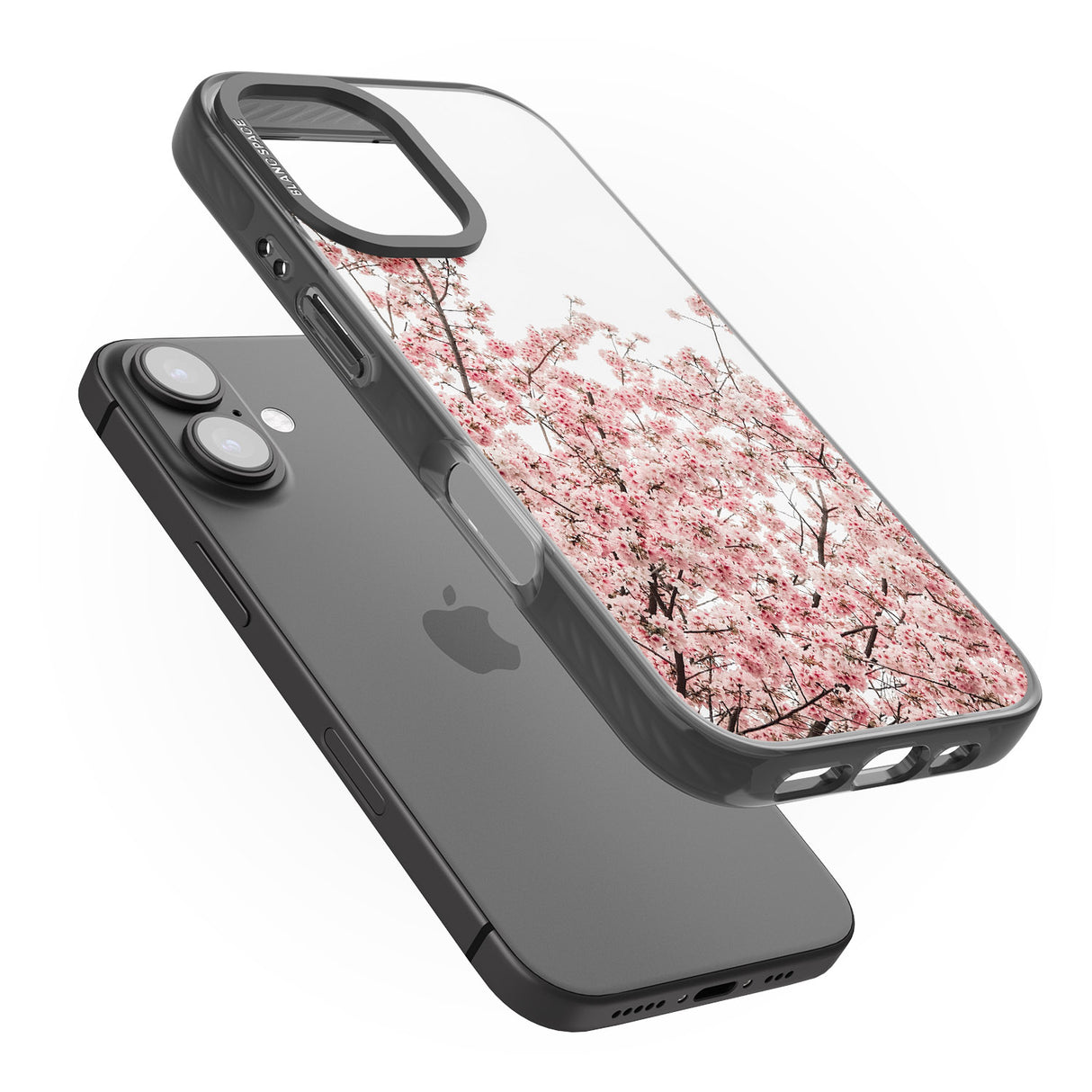 iPhone 16 Pro Max Cherry Blossoms - Real Floral Photographs Black Impact Phone Case