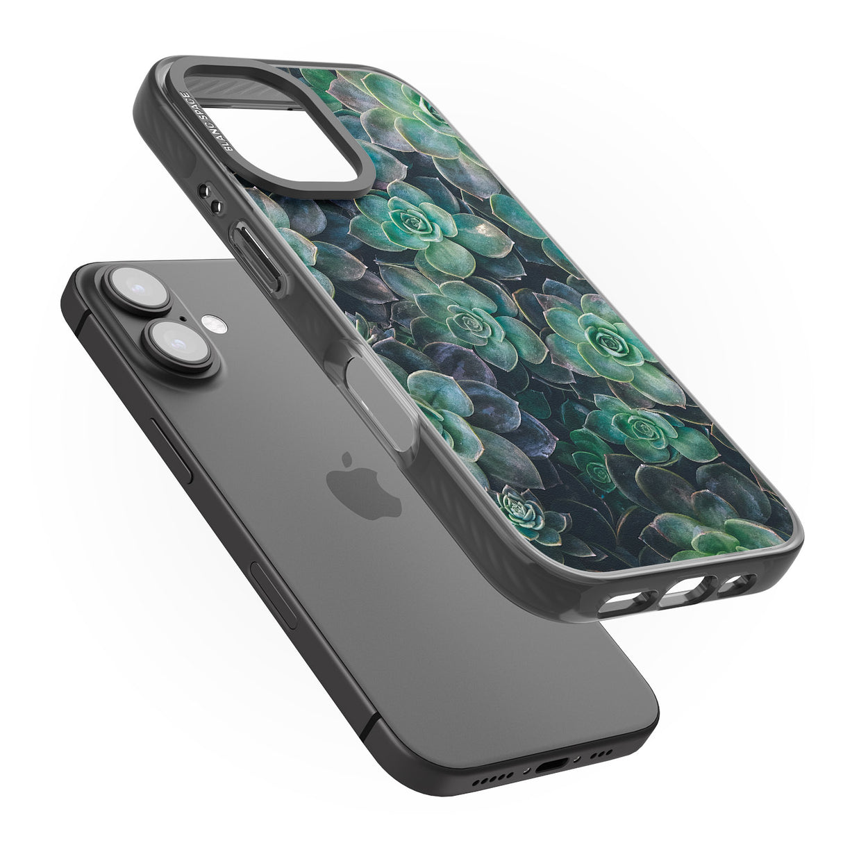 iPhone 16 Pro Max Succulents - Real Botanical Photographs Black Impact Phone Case