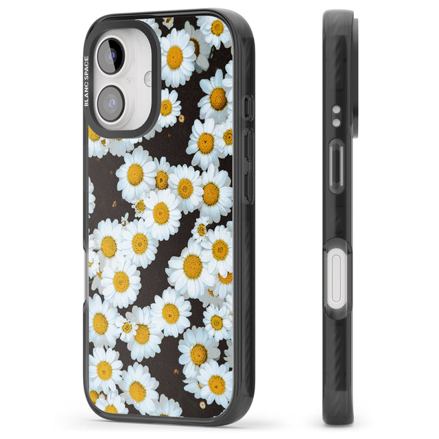 iPhone 16 Pro Max Daisies - Real Floral Photographs Black Impact Phone Case