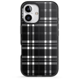 iPhone 16 Pro Max Divine Black Plaid Black Impact Phone Case