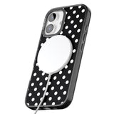 iPhone 16 Pro Max Designer Chic Black Polka Dot Black Impact Phone Case