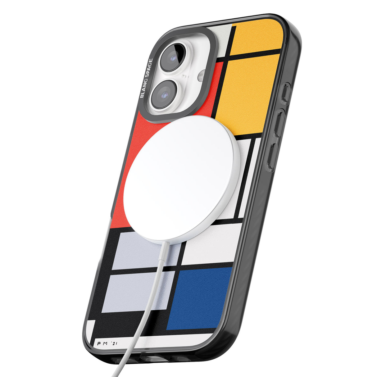 iPhone 16 Pro Max Piet Mondrian's Composition Black Impact Phone Case