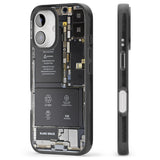 iPhone 16 Pro Max Circuit Board Black Impact Phone Case