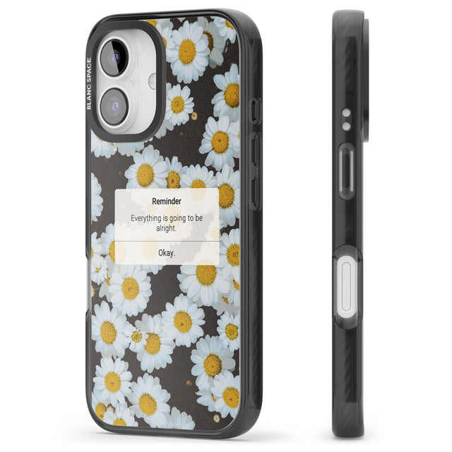 iPhone 16 Pro Max "Everything will be alright" iPhone Reminder Black Impact Phone Case