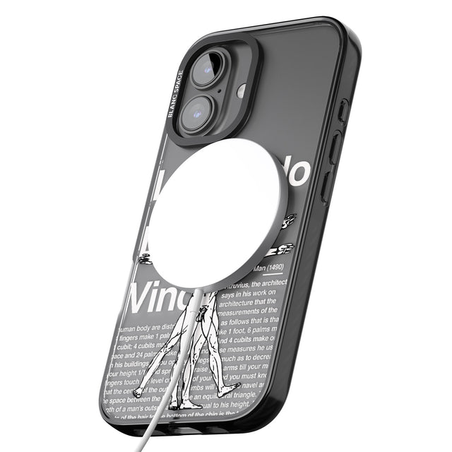 iPhone 16 Pro Max Vitruvian Man Black Impact Phone Case