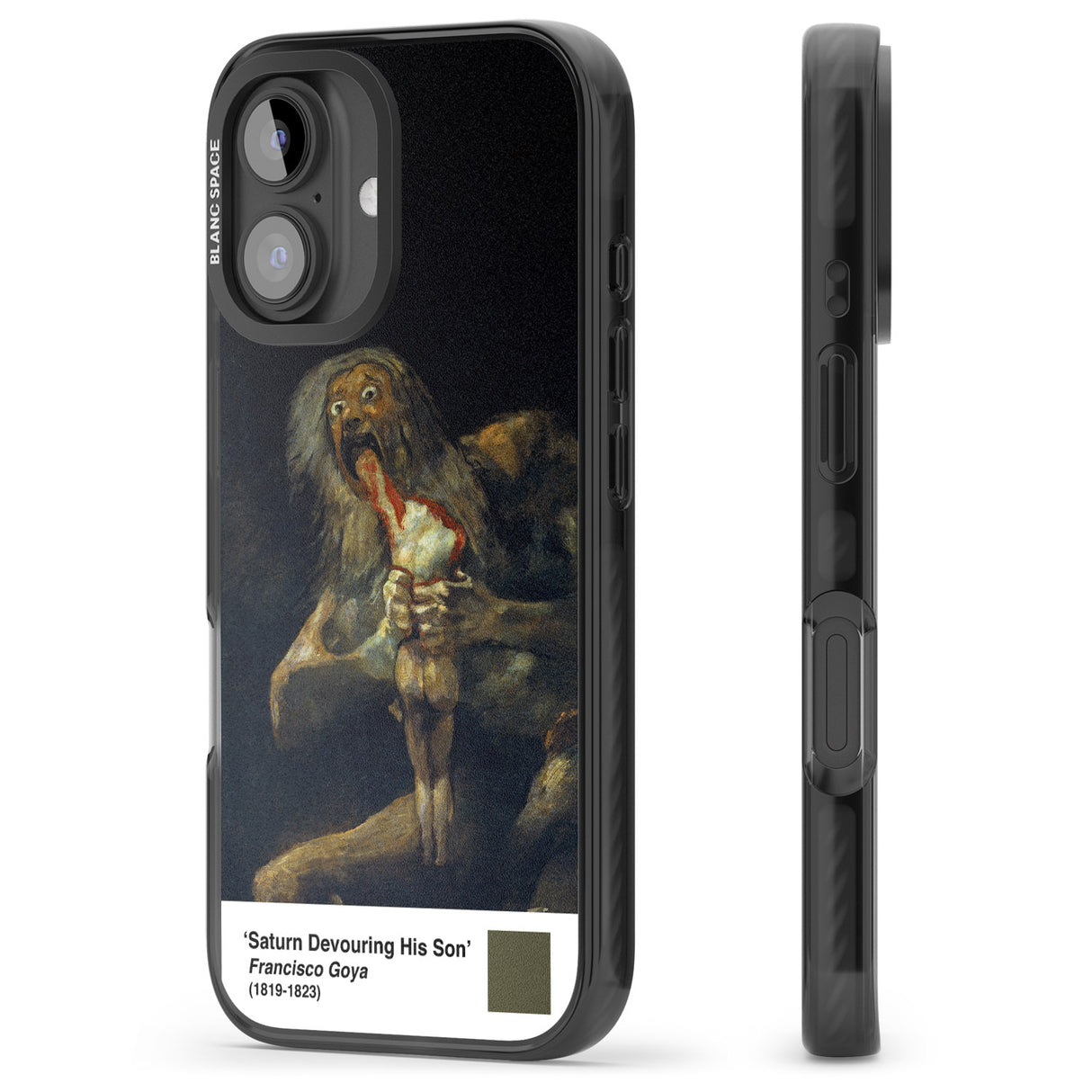 iPhone 16 Pro Max Saturn Devouring His Son Black Impact Phone Case