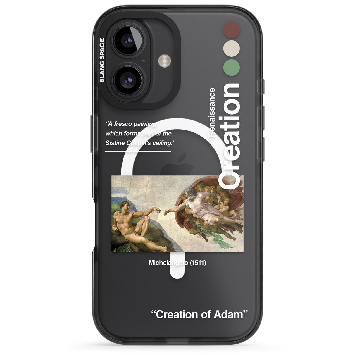 iPhone 16 Pro Max Creation of Adam - Michelangelo Black Impact Phone Case