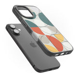 iPhone 16 Pro Max Abstract Half Circles Black Impact Phone Case