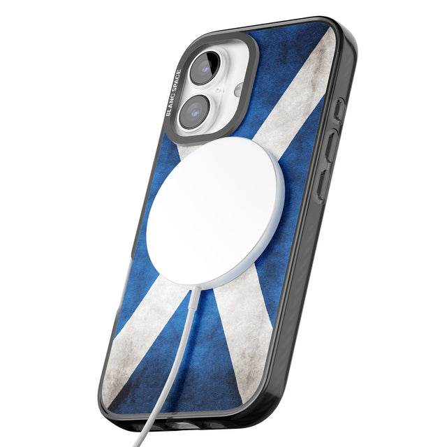 iPhone 16 Pro Max Scotland Saltire Flag Black Impact Phone Case