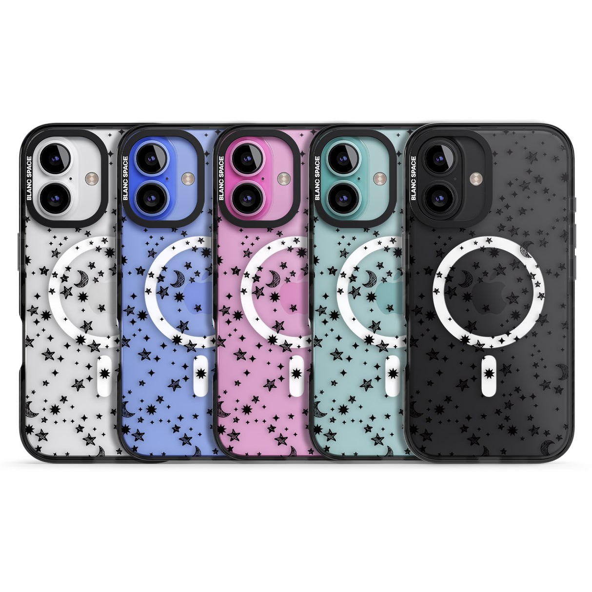 iPhone 16 Pro Max Black Cosmic Galaxy Pattern Black Impact Phone Case