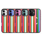 iPhone 16 Pro Max Vibrant Stripes Black Impact Phone Case