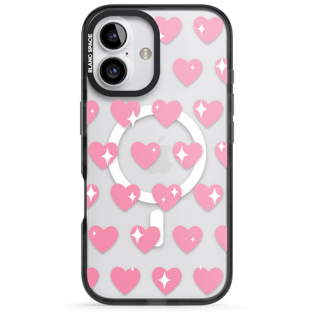 iPhone 16 Pro Max Sweet Hearts Black Impact Phone Case