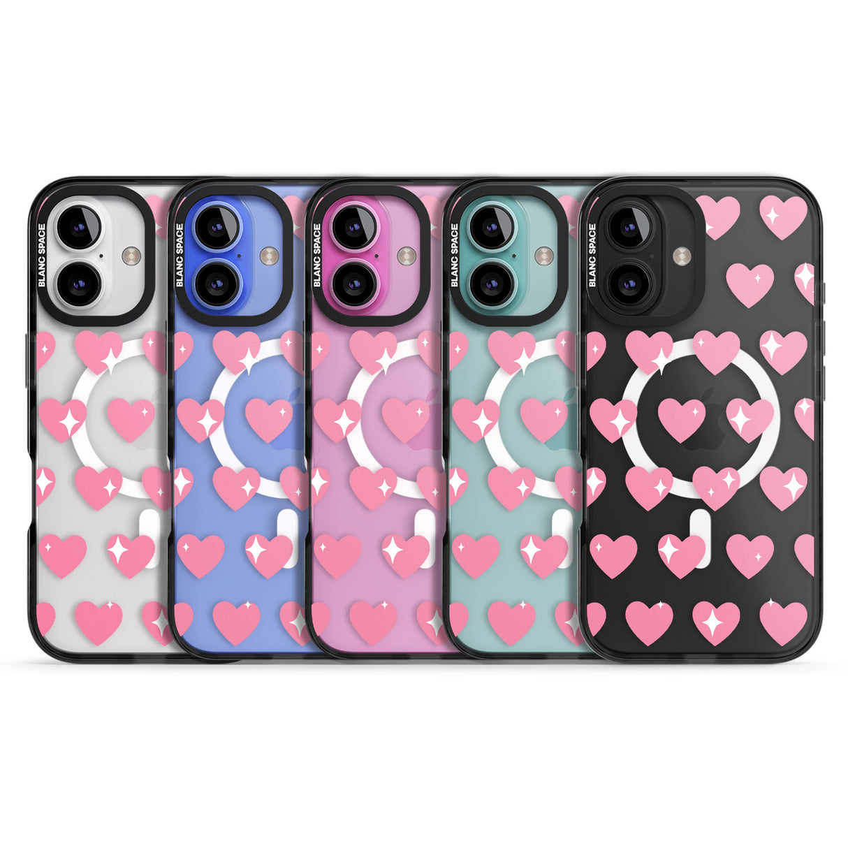 iPhone 16 Pro Max Sweet Hearts Black Impact Phone Case