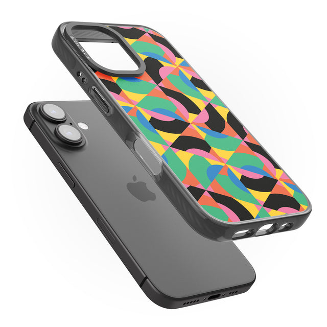 iPhone 16 Pro Max Abstract Carnival Black Impact Phone Case