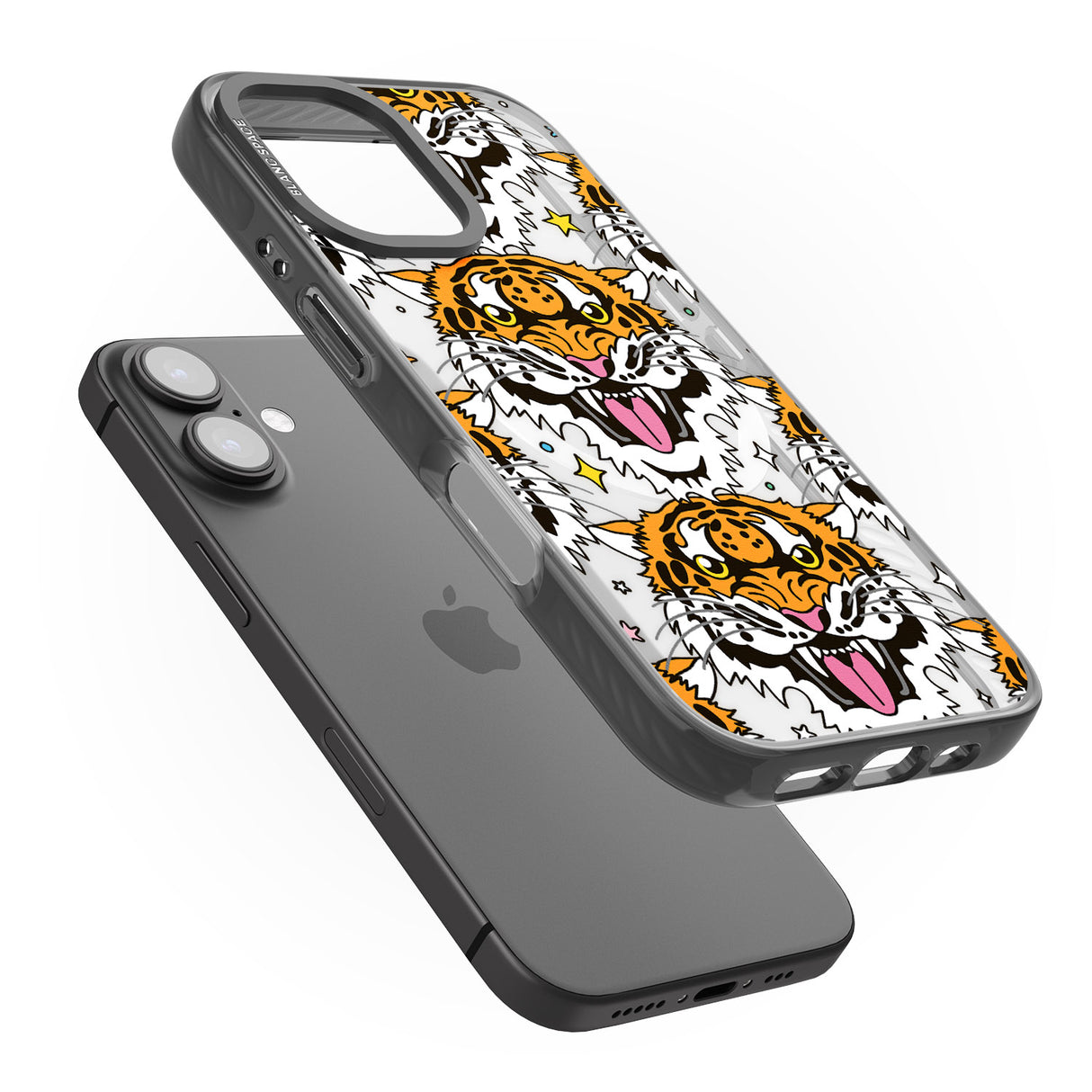 iPhone 16 Pro Max Fierce Jungle Tigers Black Impact Phone Case