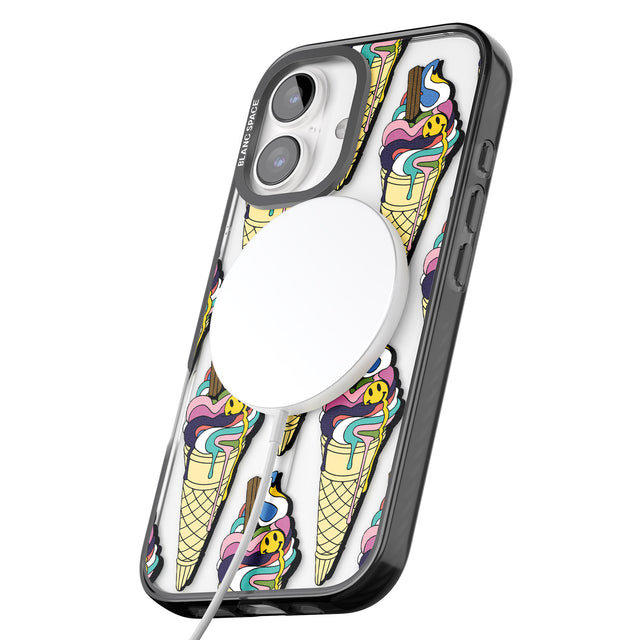 iPhone 16 Pro Max Trip & Drip Ice Cream Black Impact Phone Case