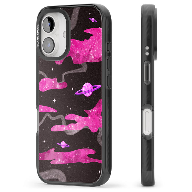 iPhone 16 Pro Max Pink Galaxy Black Impact Phone Case