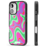 iPhone 16 Pro Max Pink Lava Black Impact Phone Case