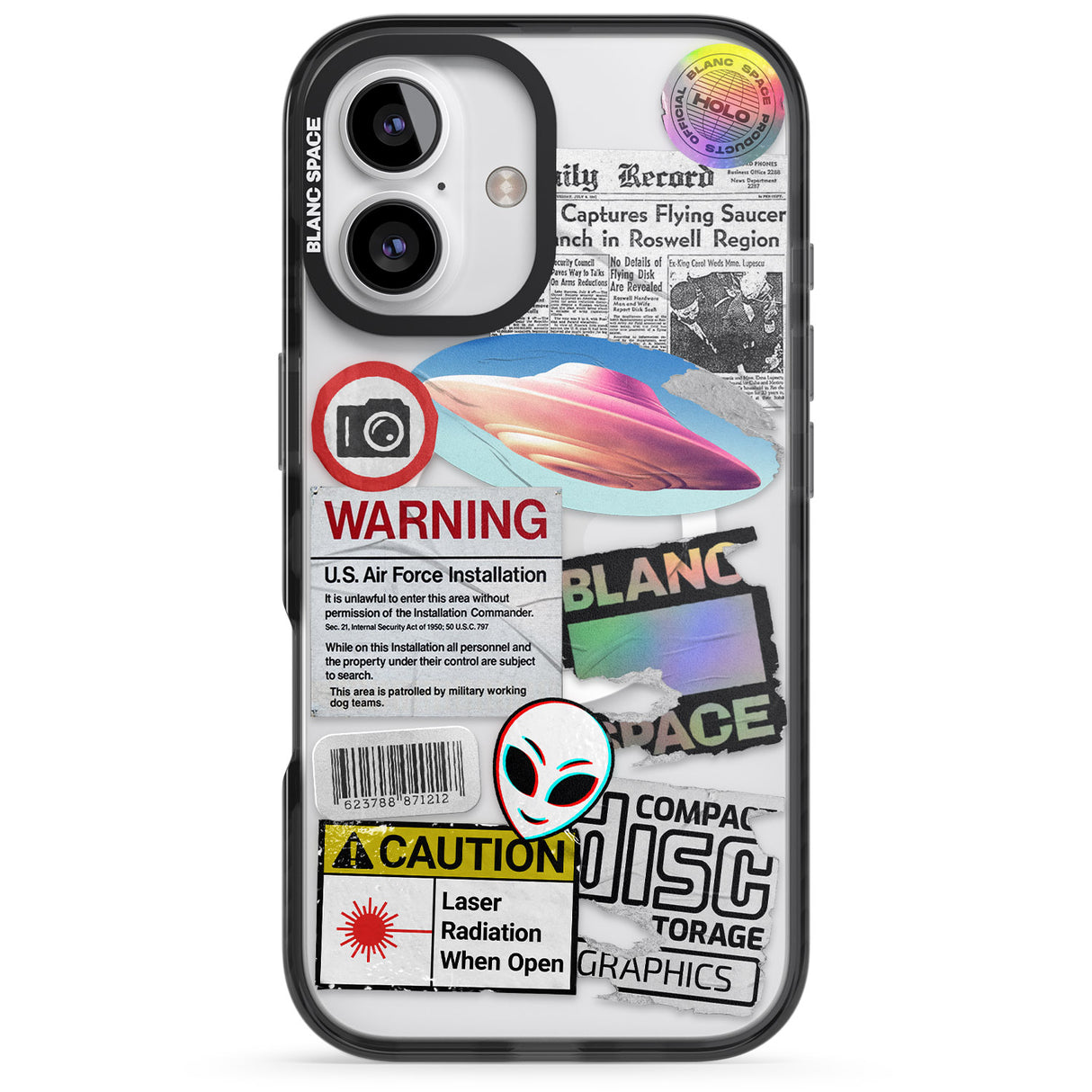 iPhone 16 Pro Max Cosmic Encounters Black Impact Phone Case