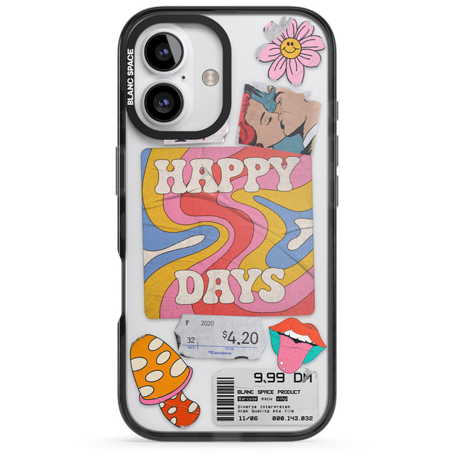 iPhone 16 Pro Max Groovy Trip Black Impact Phone Case