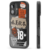 iPhone 16 Pro Max Asian Sticker Mix Black Impact Phone Case