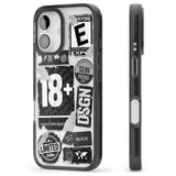 iPhone 16 Pro Max Black Sticker Mix Black Impact Phone Case