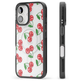 iPhone 16 Pro Max Disco Cherry Pattern Black Impact Phone Case + Magsafe