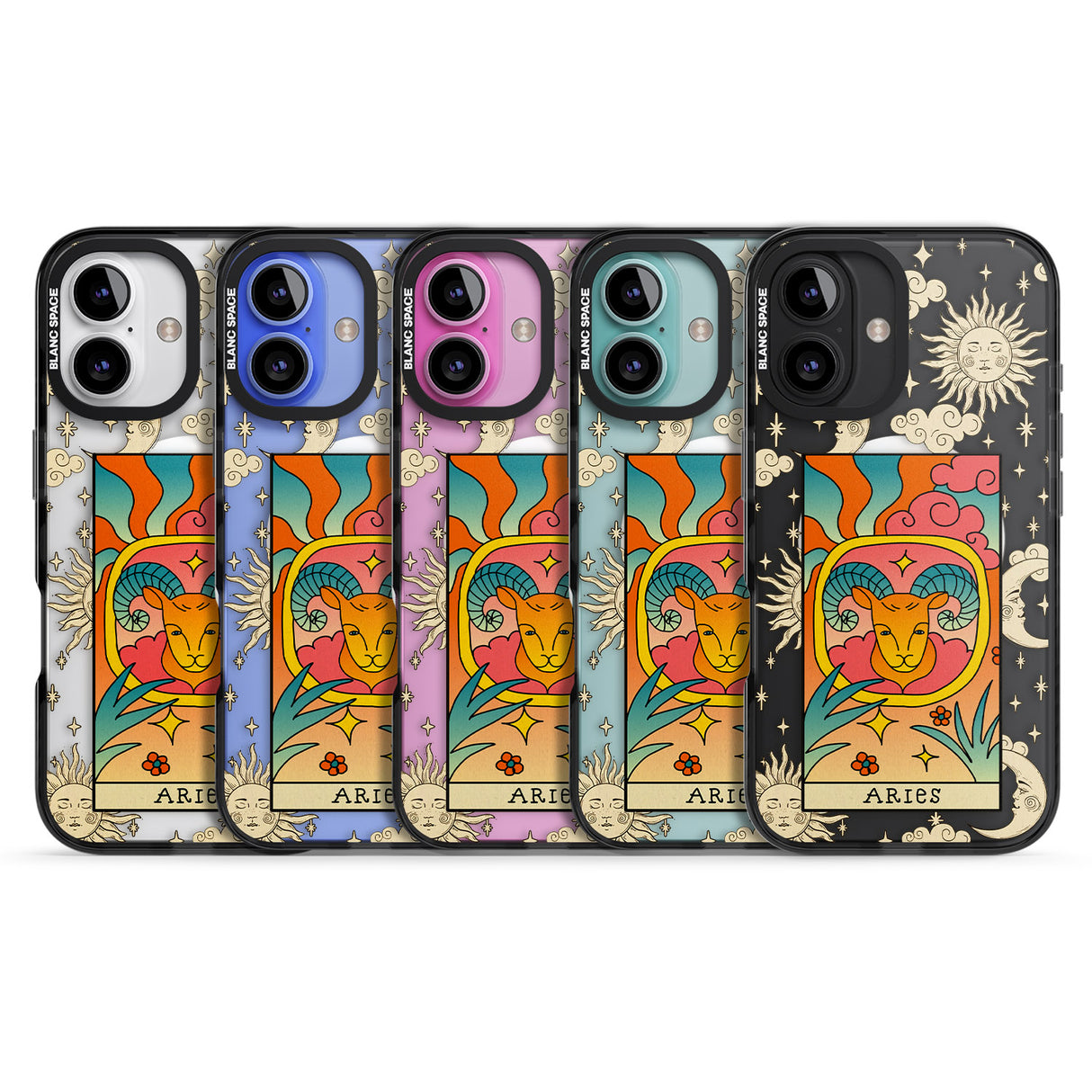 iPhone 16 Pro Max Celestial Zodiac - Aries Black Impact Phone Case + Magsafe