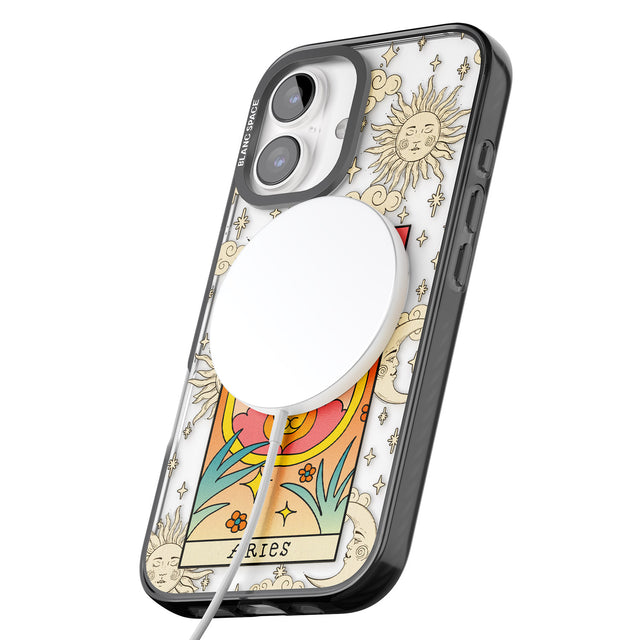 iPhone 16 Pro Max Celestial Zodiac - Aries Black Impact Phone Case + Magsafe