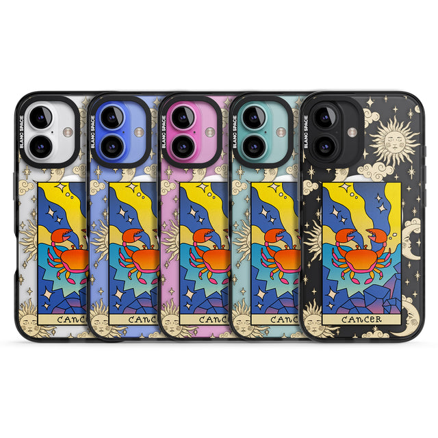 iPhone 16 Pro Max Celestial Zodiac - Cancer Black Impact Phone Case + Magsafe