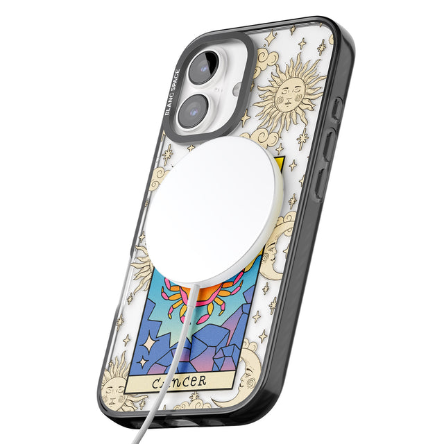 iPhone 16 Pro Max Celestial Zodiac - Cancer Black Impact Phone Case + Magsafe