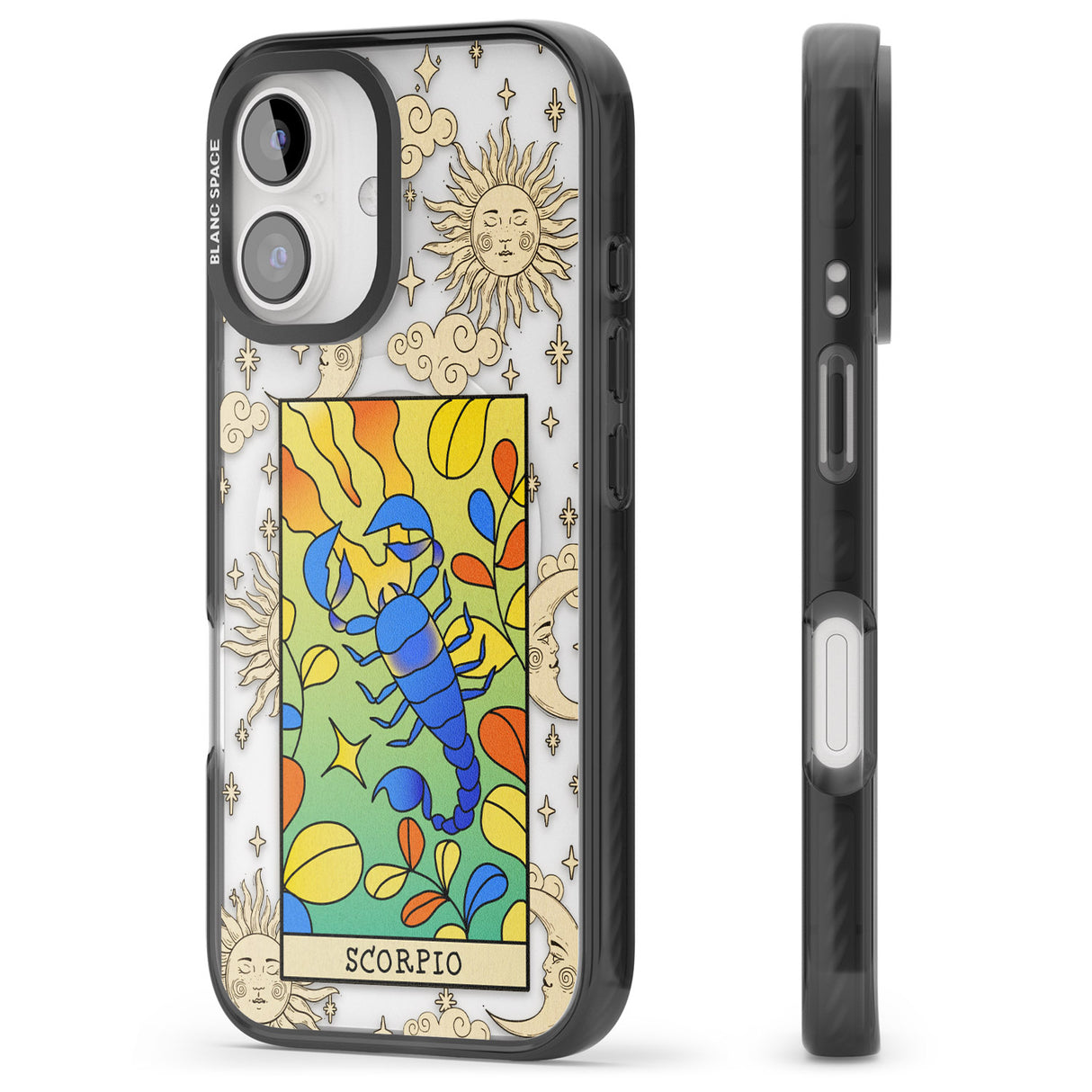 iPhone 16 Pro Max Celestial Zodiac - Scorpio Black Impact Phone Case + Magsafe