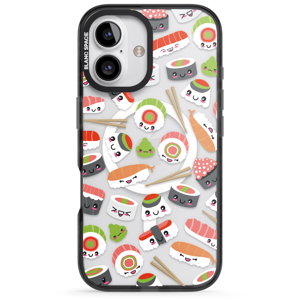 iPhone 16 Pro Max Kawaii Sushi Mix Black Impact Phone Case