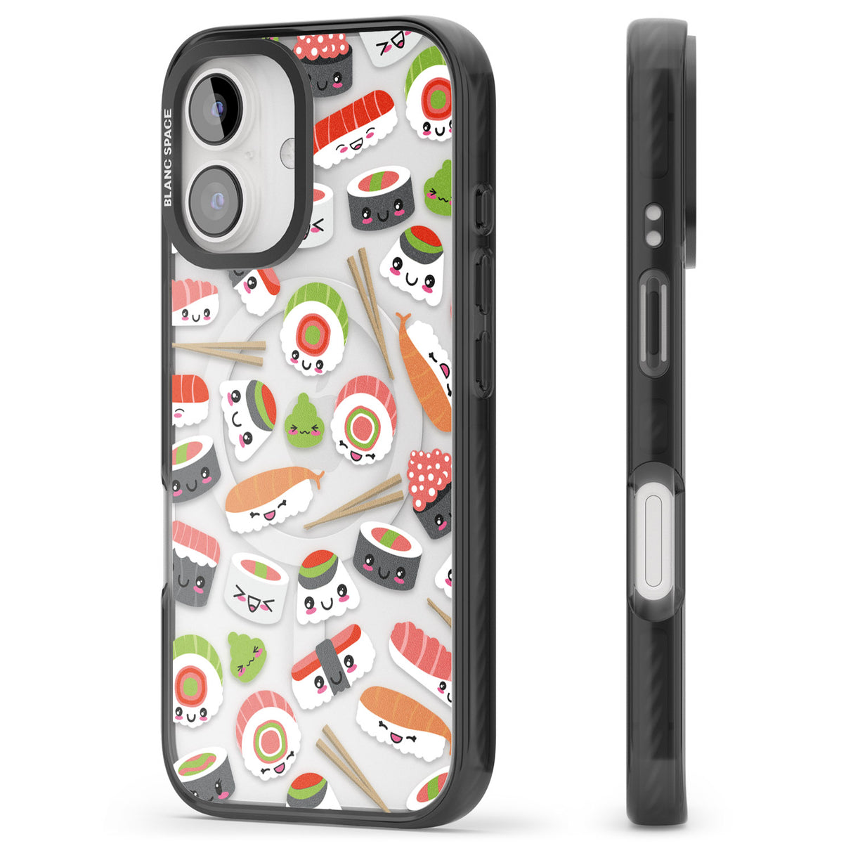 iPhone 16 Pro Max Kawaii Sushi Mix Black Impact Phone Case