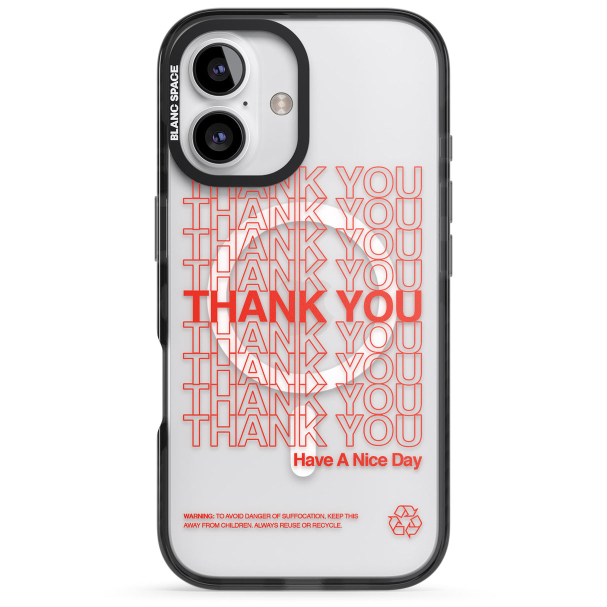 iPhone 16 Pro Max Thank You : Have a Nice Day Black Impact Phone Case