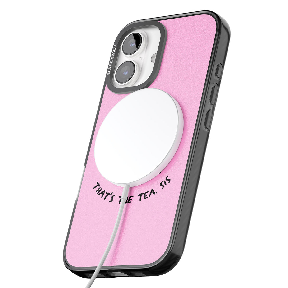 iPhone 16 Pro Max That's the Tea, Sis Pink Black Impact Phone Case